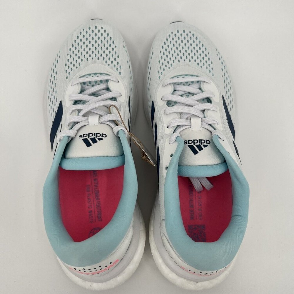 Adidas Women's Supernova 2 Running Shoes 10 White/Blue FW9100 Athletic Sneaker - Picture 7 of 10